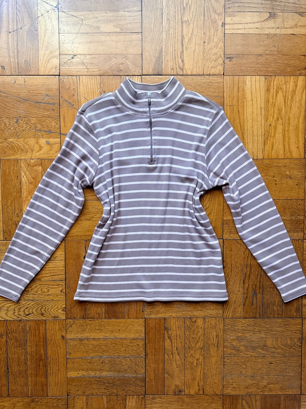 L.L. Bean Women’s pink & brown Striped Sweater